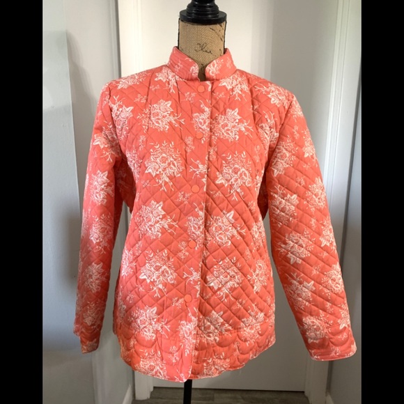 Floral Striped Reversible Quilted Jacket - Picture 5 of 14